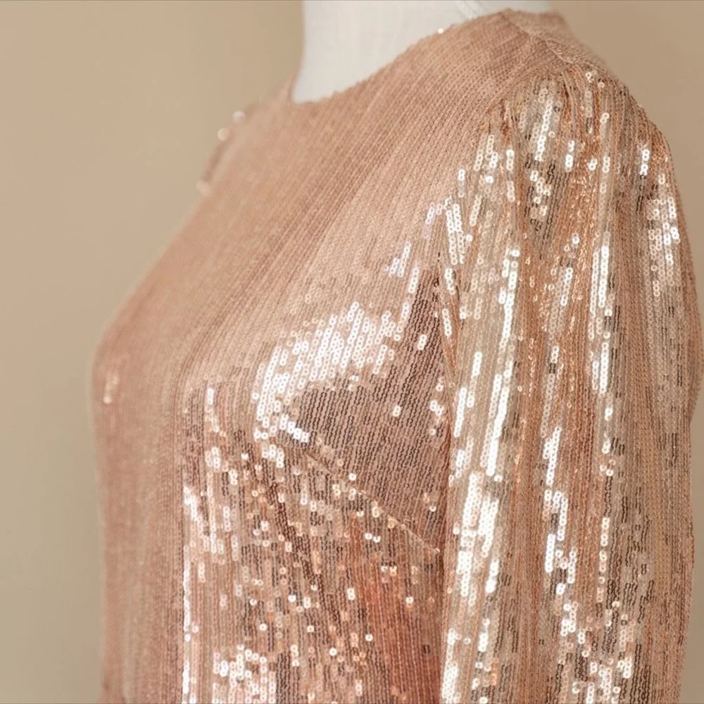 RACHEL PARCELL Sequin Long Sleeve Dress - Picture 10 of 14